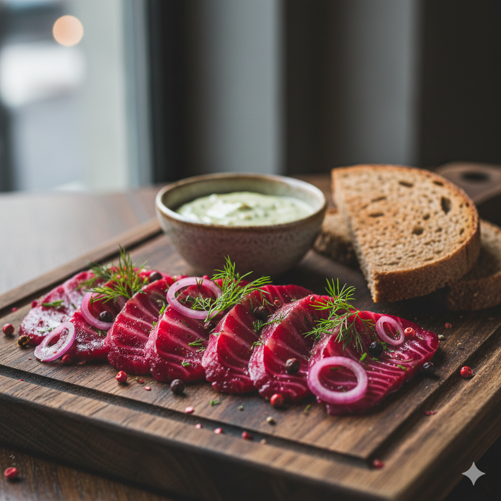 Gravlax gin & betterave