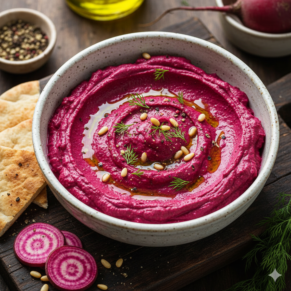 Crème de feta a la betterave